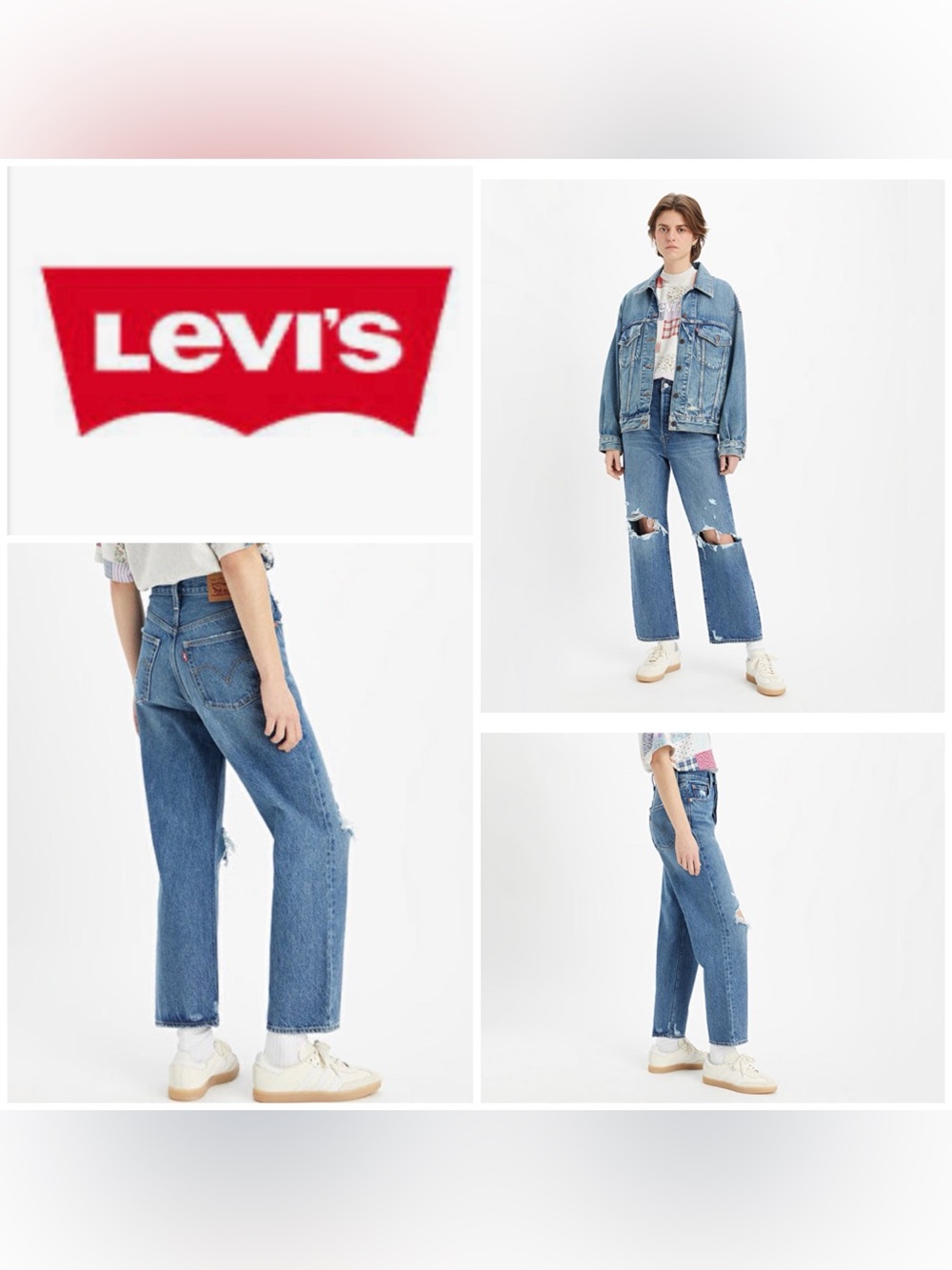 NWT Levi's Women 27 x 27 Ribcage Straight Ankle Jeans Feeling Seen Distressed